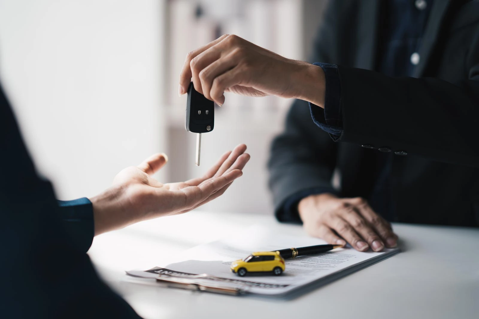 business car rental service salesman