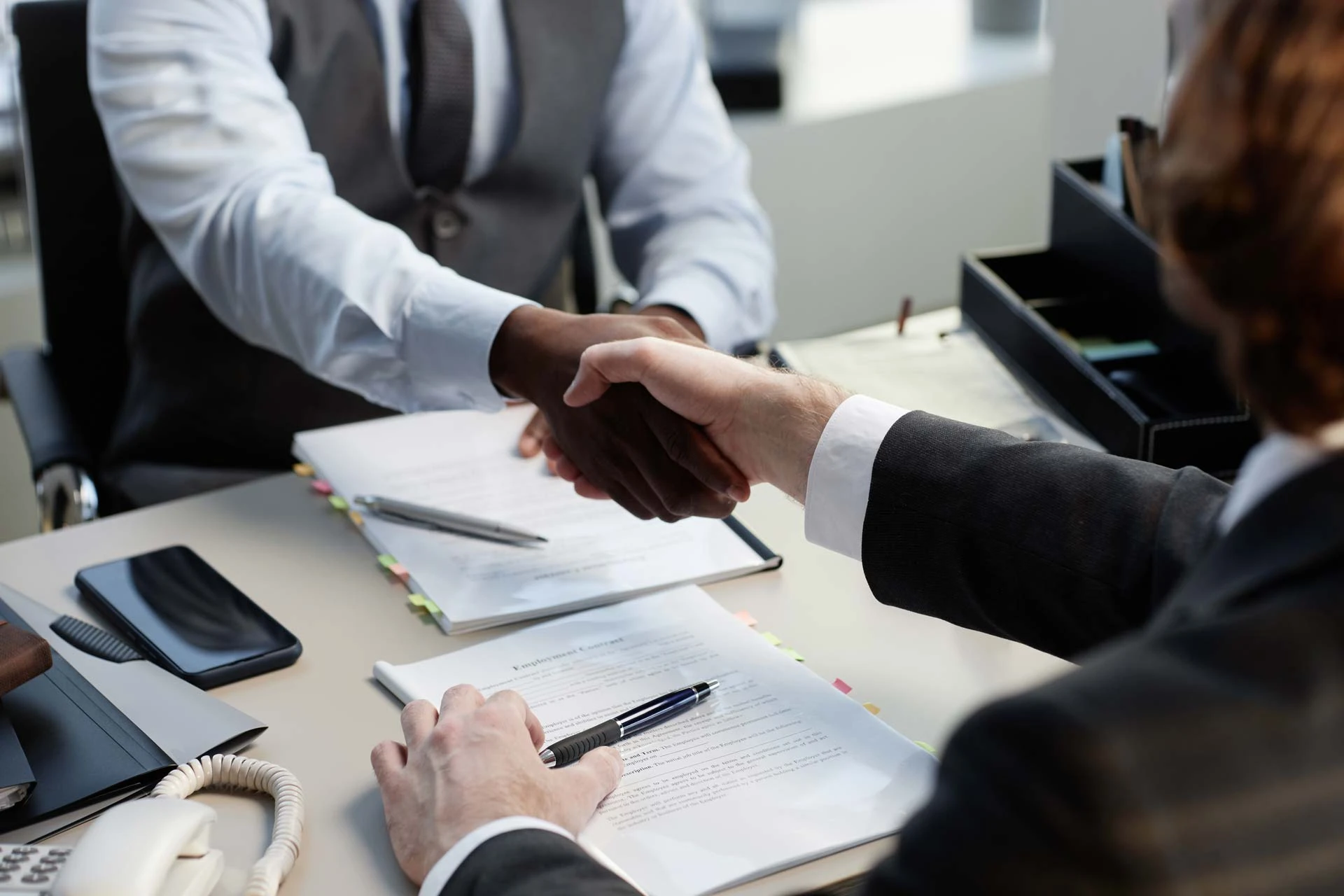 business partners shaking hands